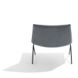 Poppin Meredith - Lounge Chair, Color Dark Gray Velvet with Black Frame, Upholstered Seat | Office & Home-2