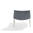 Poppin Meredith - Lounge Chair, Color Dark Gray Velvet with Nickel Frame, Upholstered Seat | Lounges-2