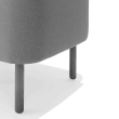 Poppin QT - Low Lounge Chair, Color Gray, Upholstered Seat, Back and Armrests, Solid Ash Frame | Relaxed Lounge Chair-3