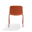 Poppin Key - Side Chair, Set of 2, Color Orange, Molded Seat, Powder-coated steel rod frame on glides | Conference Areas-3