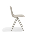 Poppin Key - Side Chair, Set of 2, Color Grey, Molded Seat, Powder-coated steel rod frame on glides | Corporate Spaces-2