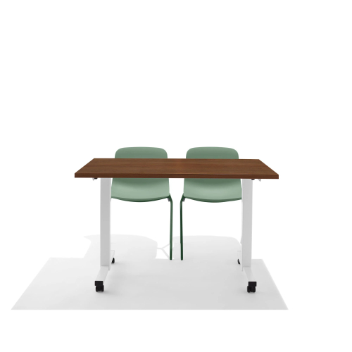 Poppin Key - Side Chair, Set of 2, Color Green, Molded Seat, Powder-coated steel rod frame on glides | Business Centers-5