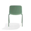 Poppin Key - Side Chair + Light Green Seat Pad, Set of 2, Color Green, Molded Seat, Powder-coated steel rod frame on glides | Office Spaces-3