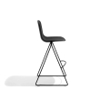 Poppin Key - Stool, Set of 2 Color Black, Molded Seat, Powder-coated steel rod frame on glides | Offices-2
