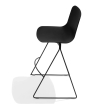 Poppin Key - Stool, Set of 2 Color Black, Molded Seat, Powder-coated steel rod frame on glides | Offices-5
