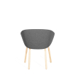 Poppin Pitch - Side Chair, Color Grey, Upholstered Seat and Backrest, Solid Ash legs with natural finish | Offices & Boardrooms-3