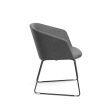 Poppin Pitch - Sled Chair, Color Dark Grey, Upholstered Seat and Backrest, Sled Base | Reception Spaces-2