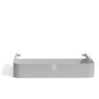 Poppin Key Desk, 48 inch, Color Light Gray, Powder-coated metal drawer, frame, and Legs | Home & Office Use-3