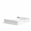 Poppin Key Desk, 48 inch, Color Light Gray, Powder-coated metal drawer, frame, and Legs | Home Office & Remote Work-5