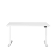 Poppin Series L 3S - Adjustable Height Desk, Color White, White Frame and Legs | Home & Office-1