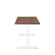 Poppin Series L 3S - Adjustable Height Desk, Color Walnut, White Frame and Legs | Office & Remote Work-2