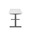 Poppin Series L 3S - Adjustable Height Desk, Color White, Charcoal Frame and Legs | Sit-Stand Workstation-2