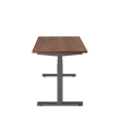 Poppin Series L 3S - Adjustable Height Desk, Color Walnut, Charcoal Frame and Legs | Workspaces-2