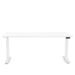 Poppin Series L 3S - Adjustable Height Desk, Color White, White Frame and Legs | Ergonomic Workspaces-1