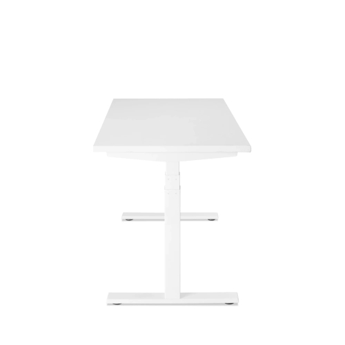 Poppin Series L 3S - Adjustable Height Desk, Color White, White Frame and Legs | Ergonomic Workspaces-2