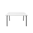 Poppin Series A - Double Desk for 2, 47 inch, Color White on Charcoal Legs | Space-Saving Design-1