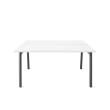 Poppin Series A - Double Desk for 2, 57 inch, Color White on Charcoal Legs | Office & Study Rooms-1