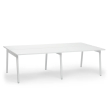 Poppin Series A - Double Desk Add On, 47 inch, Color White on White Legs | Home & Office Use-1