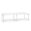 Poppin Series A - Double Desk Add On, 57 inch, Color White on White Legs | Multi-Purpose Workstation-1