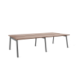 Poppin Series A - Double Desk Add On, 47 inch, Color Walnut on Charcoal Legs | Functional Work Surface-1