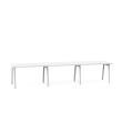 Poppin Series A - Single Desk For 3, 47 inch, Color White on White Legs | Home & Office Use-1