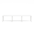 Poppin Series A - Single Desk For 3, 47 inch, Color White on White Legs | Home & Office Use-2