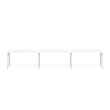 Poppin Series A - Single Desk For 3, 57 inch, Color White on White Legs | Multi-Purpose Workstation-1