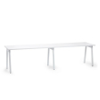 Poppin Series A - Single Desk Add On, 57 inch, Color White on White Legs | Multi-Purpose Workstation-1