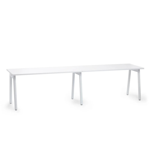 Poppin Series A - Single Desk Add On, 57 inch, Color White on White Legs | Multi-Purpose Workstation-1