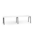 Poppin Series A - Single Desk Add On, 57 inch, Color White on Charcoal Legs | Office & Study Rooms-1