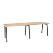 Poppin Series A - Single Desk Add On, 47 inch, Color Natural Oak on Charcoal Legs | Work & Study-1