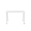 Poppin Series A - Single Desk, 47 inch, Color White on White Legs | Home & Office Use-1