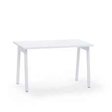 Poppin Series A - Single Desk, 47 inch, Color White on White Legs | Home & Office Use