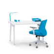 Poppin Series A - Single Desk, 47 inch, Color White on White Legs | Home & Office Use-3