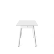 Poppin Series A - Single Desk, 57 inch, Color White on White Legs | Multi-Purpose Workstation-2