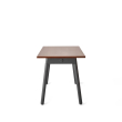 Poppin Series A - Single Desk, 47 inch, Color Walnut on Charcoal Legs | Functional Work Surface-2