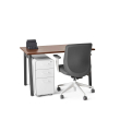 Poppin Series A - Single Desk, 47 inch, Color Walnut on Charcoal Legs | Functional Work Surface-3