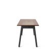 Poppin Series A - Single Desk, 57 inch, Color Walnut on Charcoal Legs | Home Office Setup-2