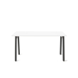Poppin Series A - Single Desk, 57 inch, Color White on Charcoal Legs | Office & Study Rooms-1