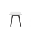 Poppin Series A - Single Desk, 57 inch, Color White on Charcoal Legs | Office & Study Rooms-2