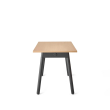 Poppin Series A - Single Desk, 47 inch, Color Natural Oak on Charcoal Legs | Work & Study-2