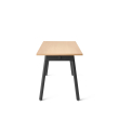 Poppin Series A - Single Desk, 57 inch, Color Natural Oak on Charcoal Legs | Home Office & Small Spaces-2