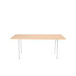 Poppin Series A - Conference Table 72 inch x 36 inch, Color Natural Oak, White Frame and Legs | Corporate Offices-1
