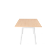 Poppin Series A - Conference Table 72 inch x 36 inch, Color Natural Oak, White Frame and Legs | Corporate Offices-2