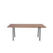 Poppin Series A - Conference Table 72 inch x 36 inch, Color Walnut, Charcoal Frame and Legs | Corporate Offices-1