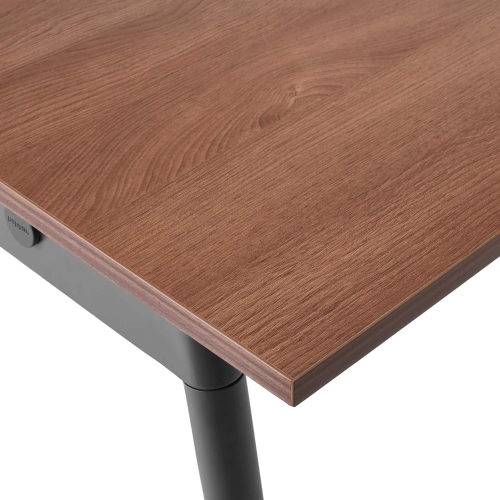 Poppin Series A - Conference Table 72 inch x 36 inch, Color Walnut, Charcoal Frame and Legs | Corporate Offices-4