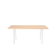 Poppin Series A - Executive Desk, Color Natural Oak on White Legs | Home Office & Small Spaces-1