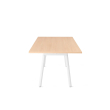 Poppin Series A - Executive Desk, Color Natural Oak on White Legs | Home Office & Small Spaces-2