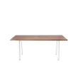 Poppin Series A - Executive Desk, Color Walnut on White Legs | Home Office & Remote Work-1
