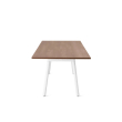 Poppin Series A - Executive Desk, Color Walnut on White Legs | Home Office & Remote Work-2